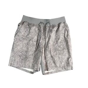 Lululemon THE Short 7 Nulux Mens Grey Acid Wash Marble Athletic Shorts M